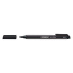 Stabilo pointmax - hardtip fineliner 0,8 mm - nylon punt - zwart - doos 10 stuks