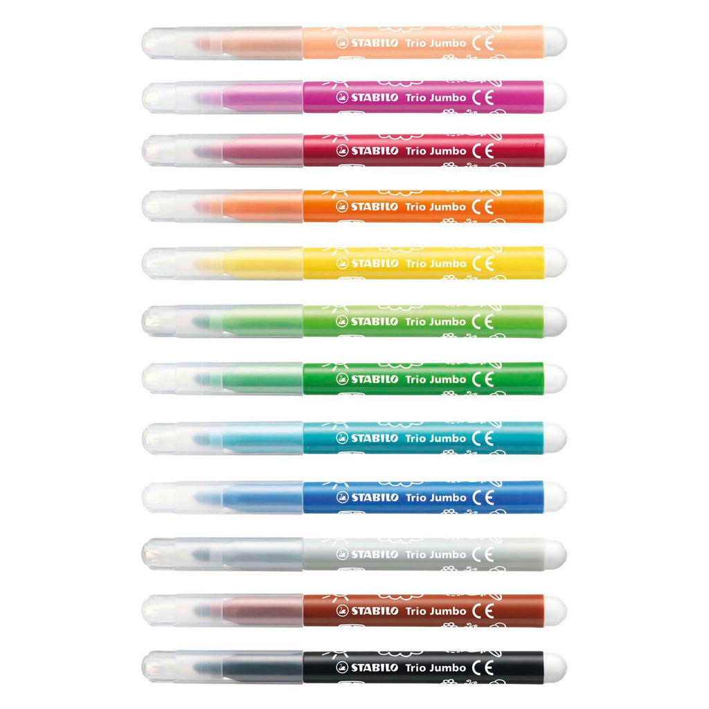 Stabilo - Stabilo trio jumbo - viltstift - set met 12 stuks