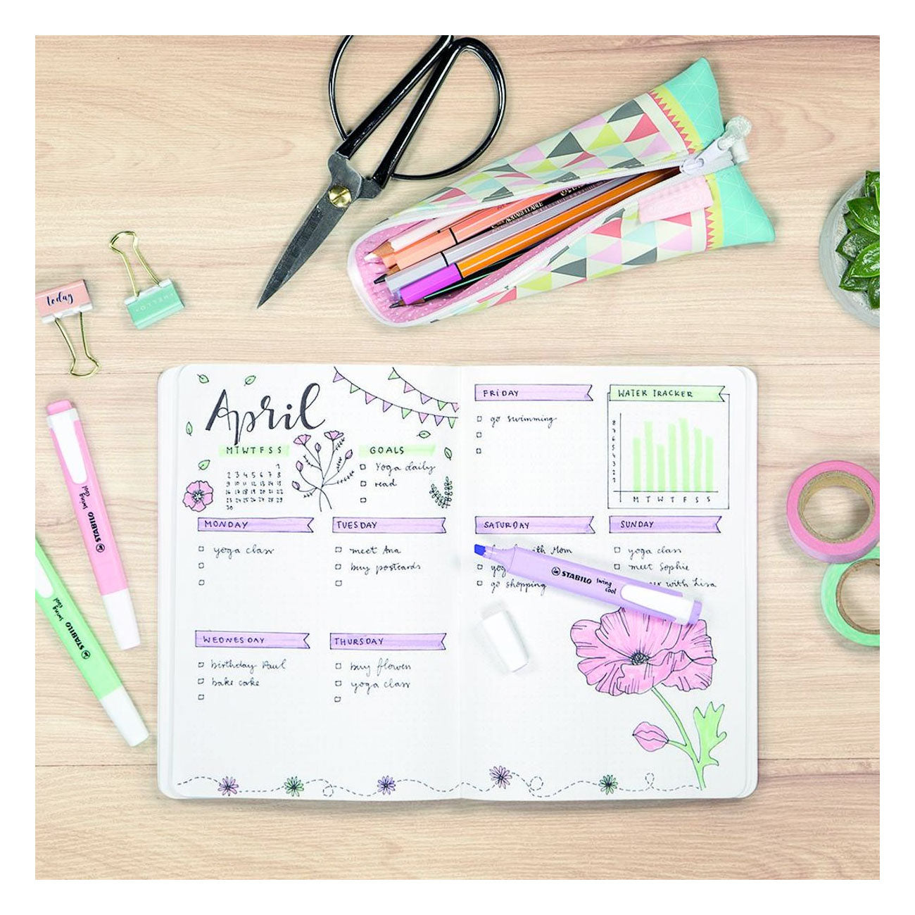 Stabilo swing cool pastel - markeerstift - set met 6 stuks