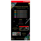 Stabilo pen 68 metallic etui 8 kleuren