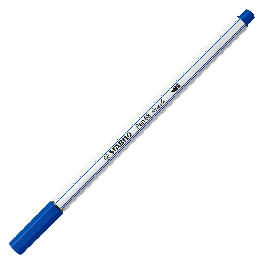Stabilo pen 68 brush viltstift - ultramarijn