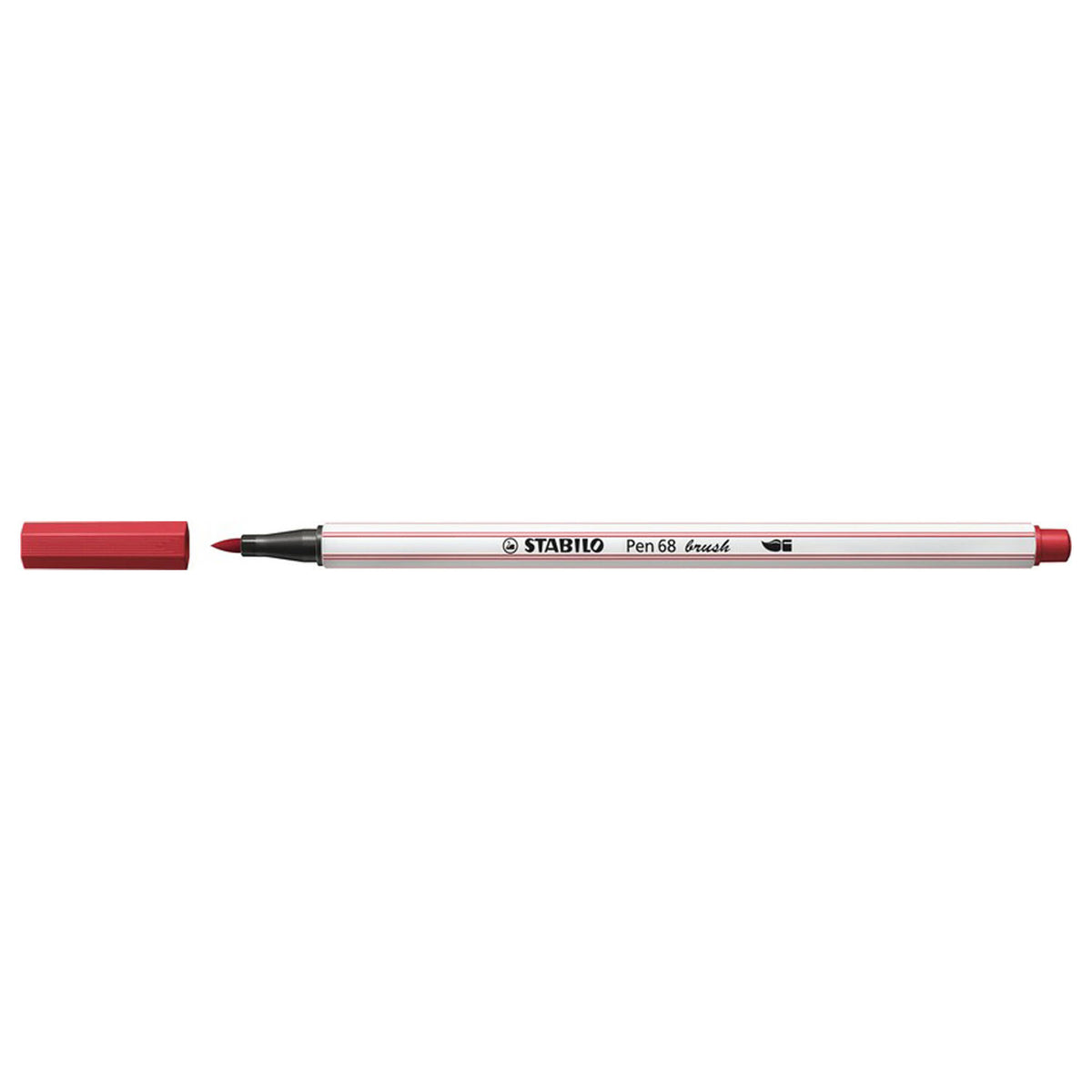 Stabilo pen 68 brush - viltstift - donkerrood (50)