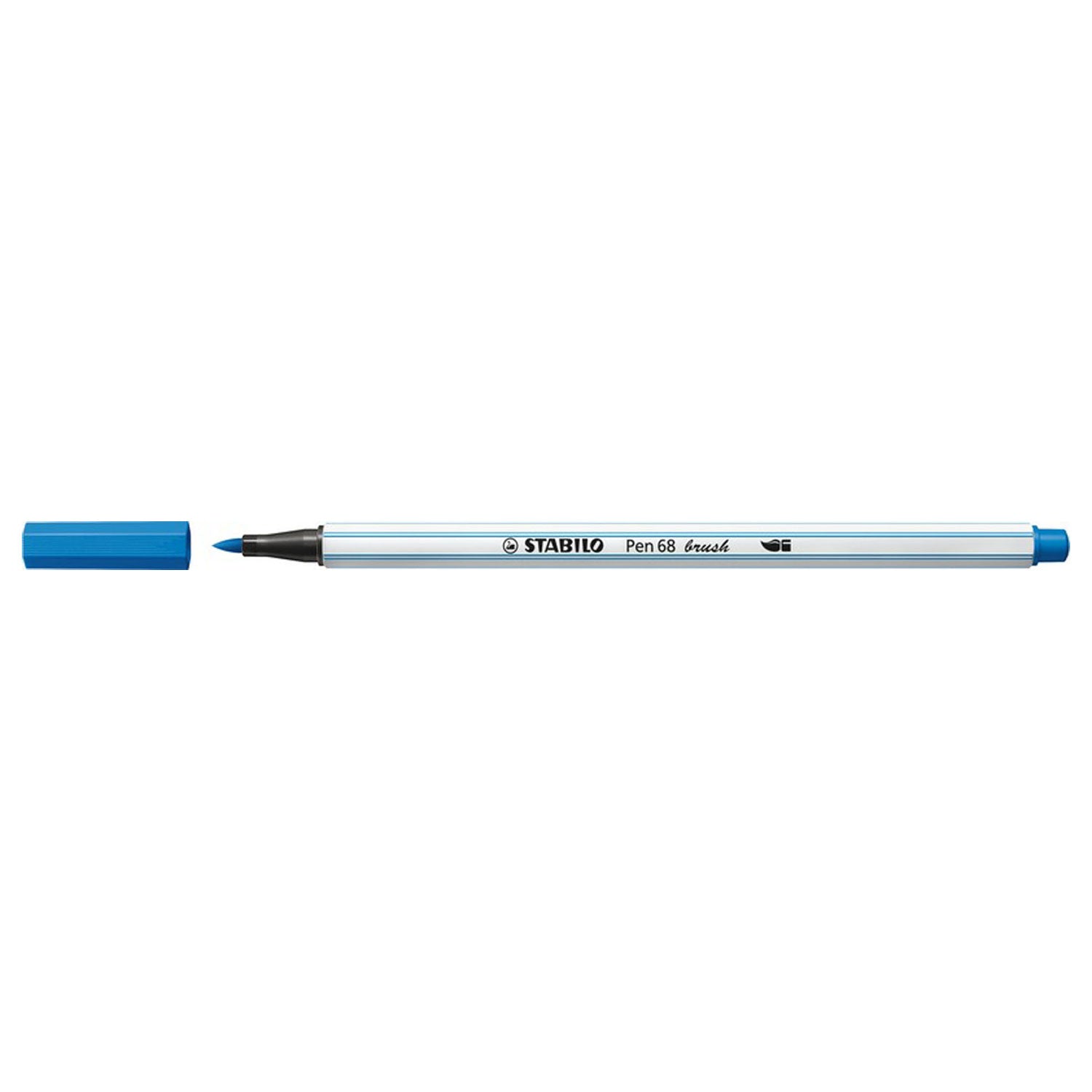 Stabilo pen 68 brush - viltstift - donkerblauw (41)
