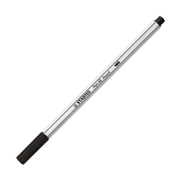 Stabilo - Stabilo pen 68 brush - viltstift - zwart (46)