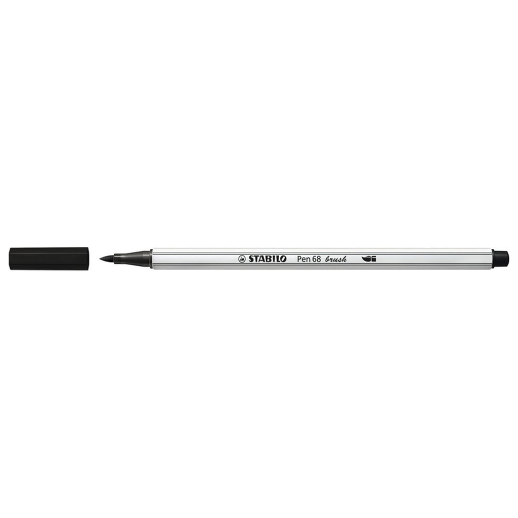 Stabilo - Stabilo pen 68 brush - viltstift - zwart (46)