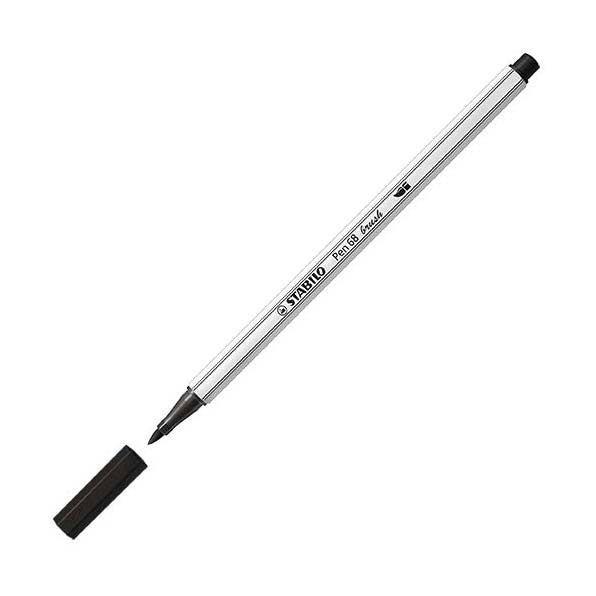 Stabilo - Stabilo pen 68 brush - viltstift - zwart (46)