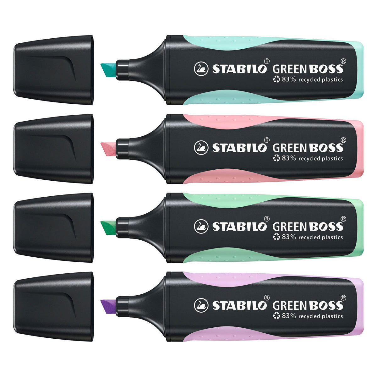 STABILO - STABILO green boss pastel - markeerstift - set met 4 stuks