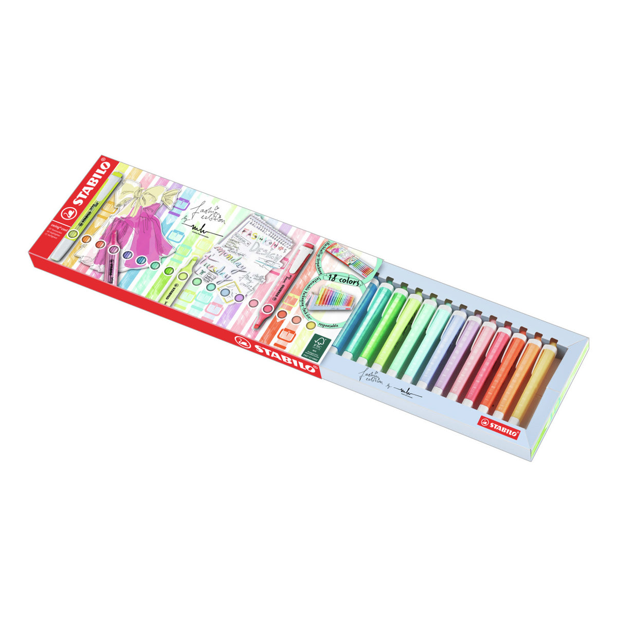 Stabilo - Stabilo swing cool - markeerstift - 18 stuks deskset