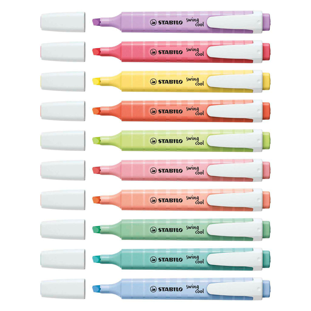 Stabilo swing cool pastel - markeerstift - set met 8 stuks