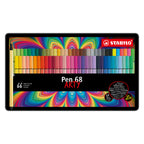 Stabilo pen 68 - viltstift - arty - metalen set 65 st.