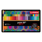 Stabilo point 88 - fineliner - arty - metalen set met 66 stuks