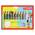 Stabilo woody 3 in 1 duo - multitalent kleurpotlood - set 10 st. + puntenslijper