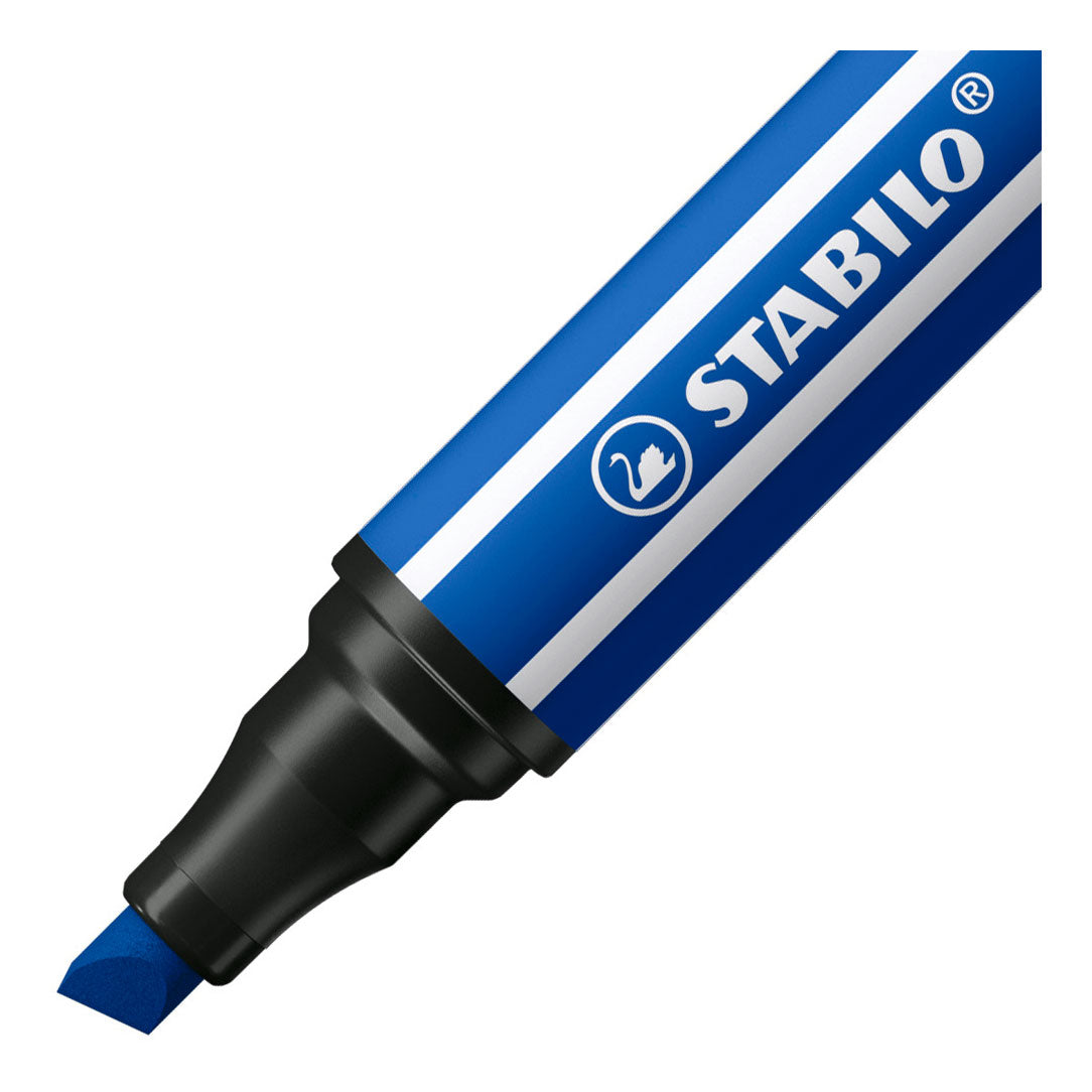 STABILO - STABILO pen 68 max - viltstift met dikke beitelpunt - donker blauw