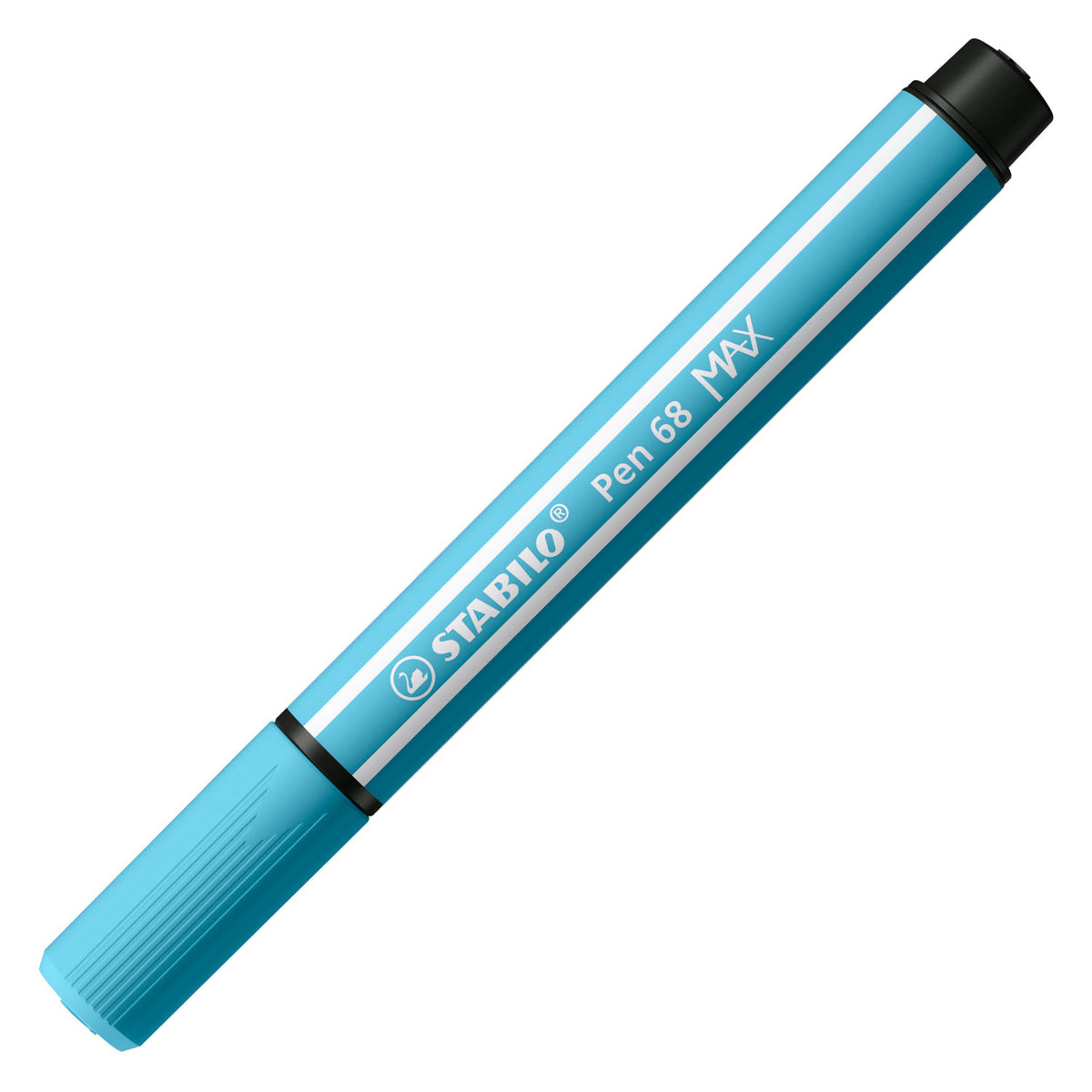 STABILO - STABILO pen 68 max - viltstift met dikke beitelpunt - azuurblauw