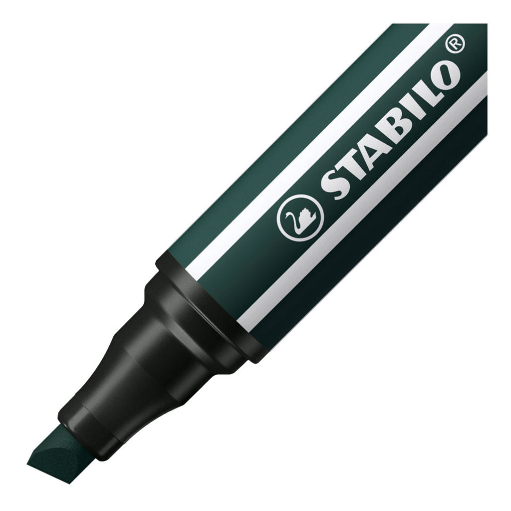 Stabilo pen 68 max - viltstift met dikke beitelpunt - aardegroen
