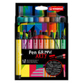 STABILO - STABILO pen 68 max arty - viltstift met dikke beitelpunt - set 18 stuks