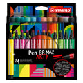 STABILO - STABILO pen 68 max arty - viltstift met dikke beitelpunt - set 24 stuks