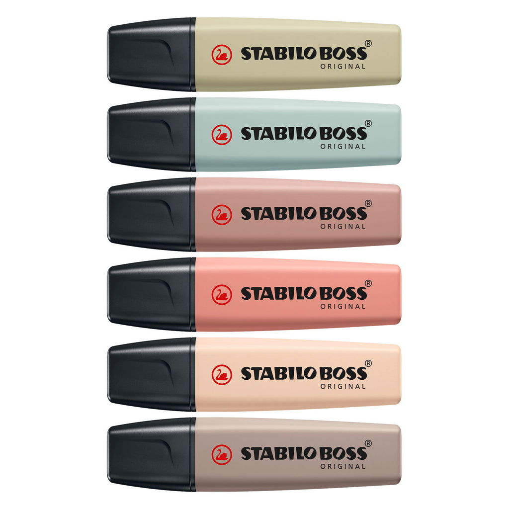 Stabilo tekstmarker boss original kleurenassortiment beitelpunt 6 stuks