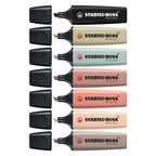 STABILO - STABILO boss original - markeerstift - set 8 stuks - naturecolors