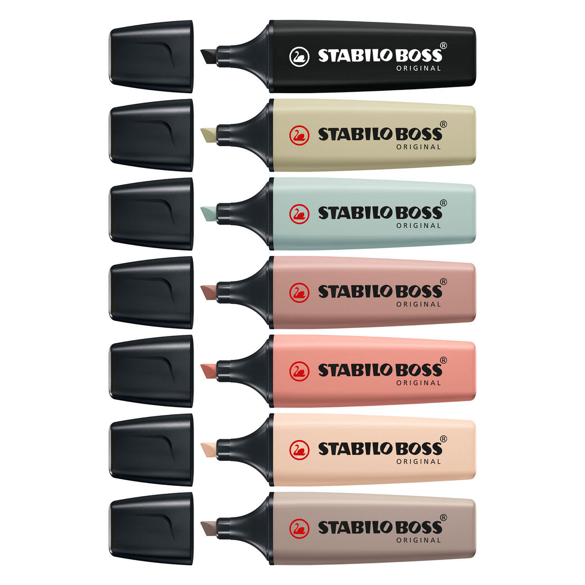 STABILO - STABILO boss original - markeerstift - set 8 stuks - naturecolors