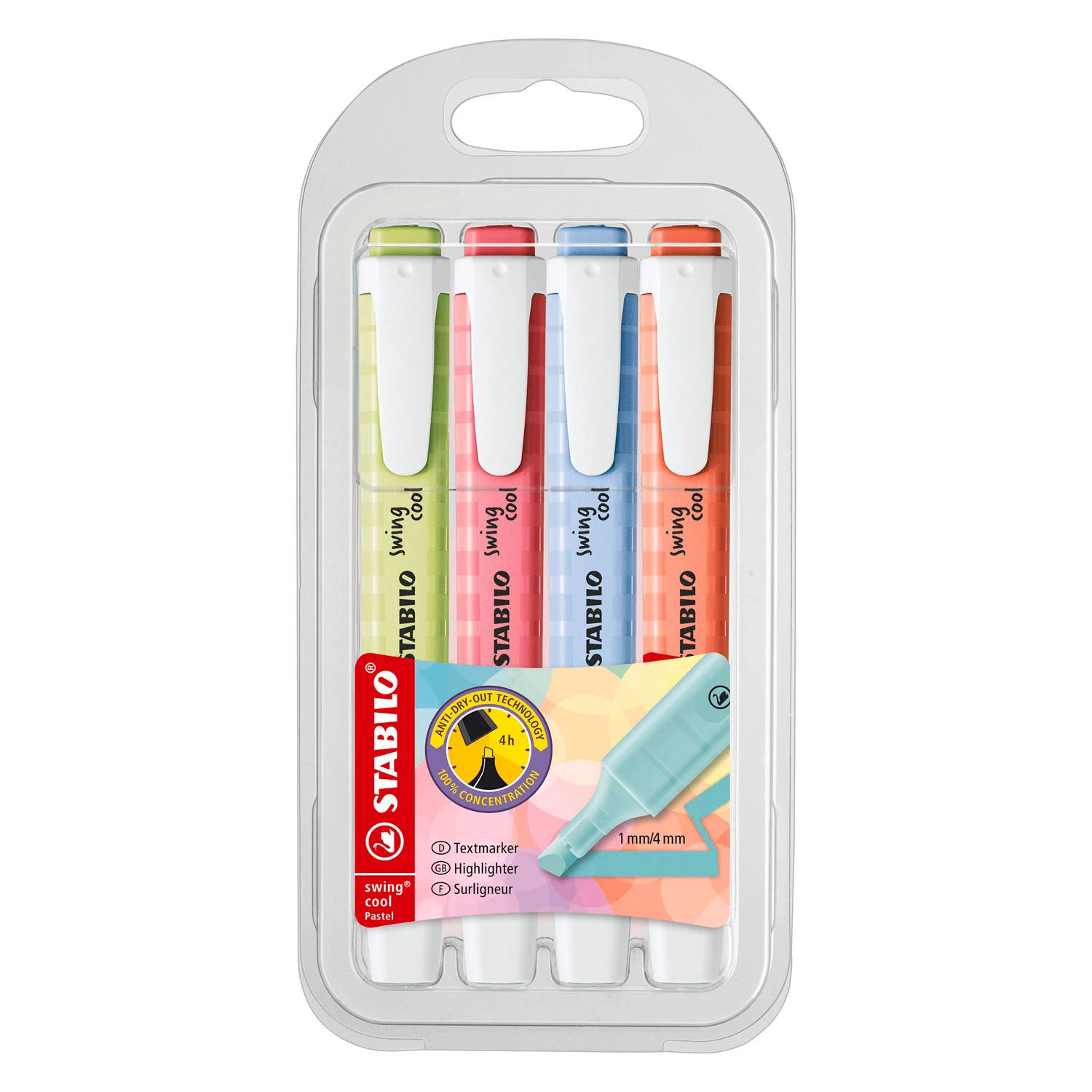 STABILO - STABILO swing cool pastel markeerstiften - 4dlg.