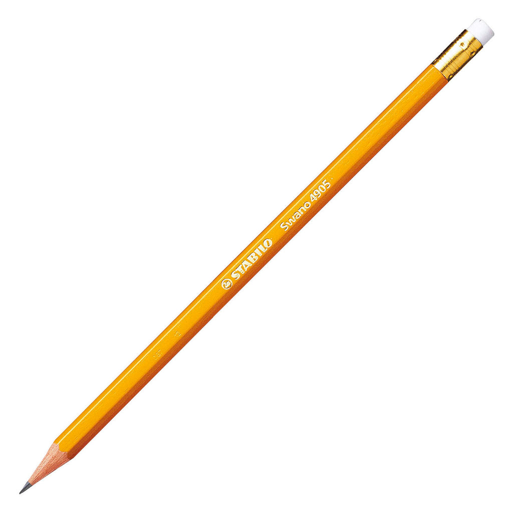STABILO - STABILO swano hb grafietpotlood met gum - 12 stuks