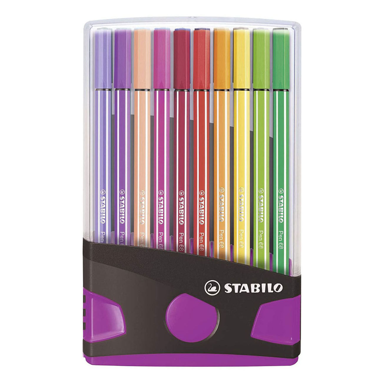 STABILO - STABILO pen 68 colorparade viltstiften roze antraciet - 20dlg.