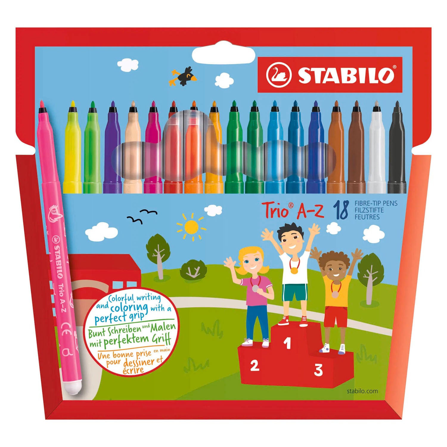STABILO - STABILO trio a-z viltstiften - 18dlg.