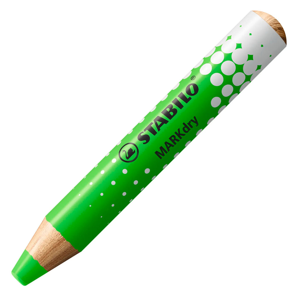 STABILO - STABILO markdry neon set van 4 whiteboard potloden puntenslijper en reinigingsdoekje