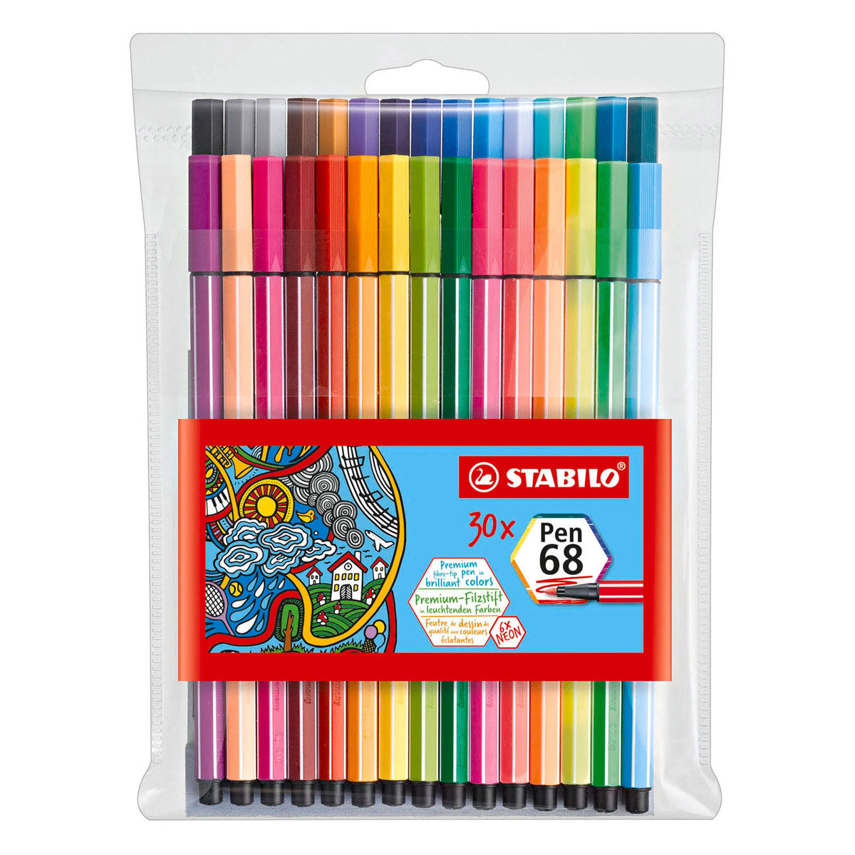 STABILO - STABILO pen 68 viltstiften - 24dlg. + 6 neonkleuren