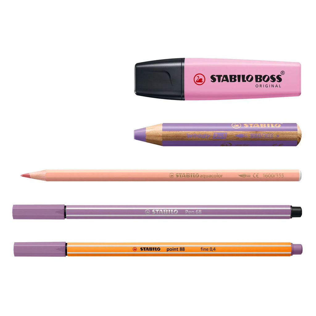 Stabilo boss original, woody 3 in 1, aquacolor, pen 68 en point 88 - creative arty mix set in luxe box - met 50 stuks