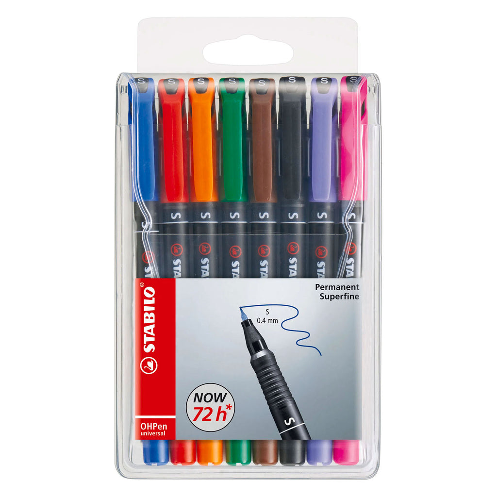 STABILO - STABILO ohpen superfijn permanente marker in etui - 8dlg.
