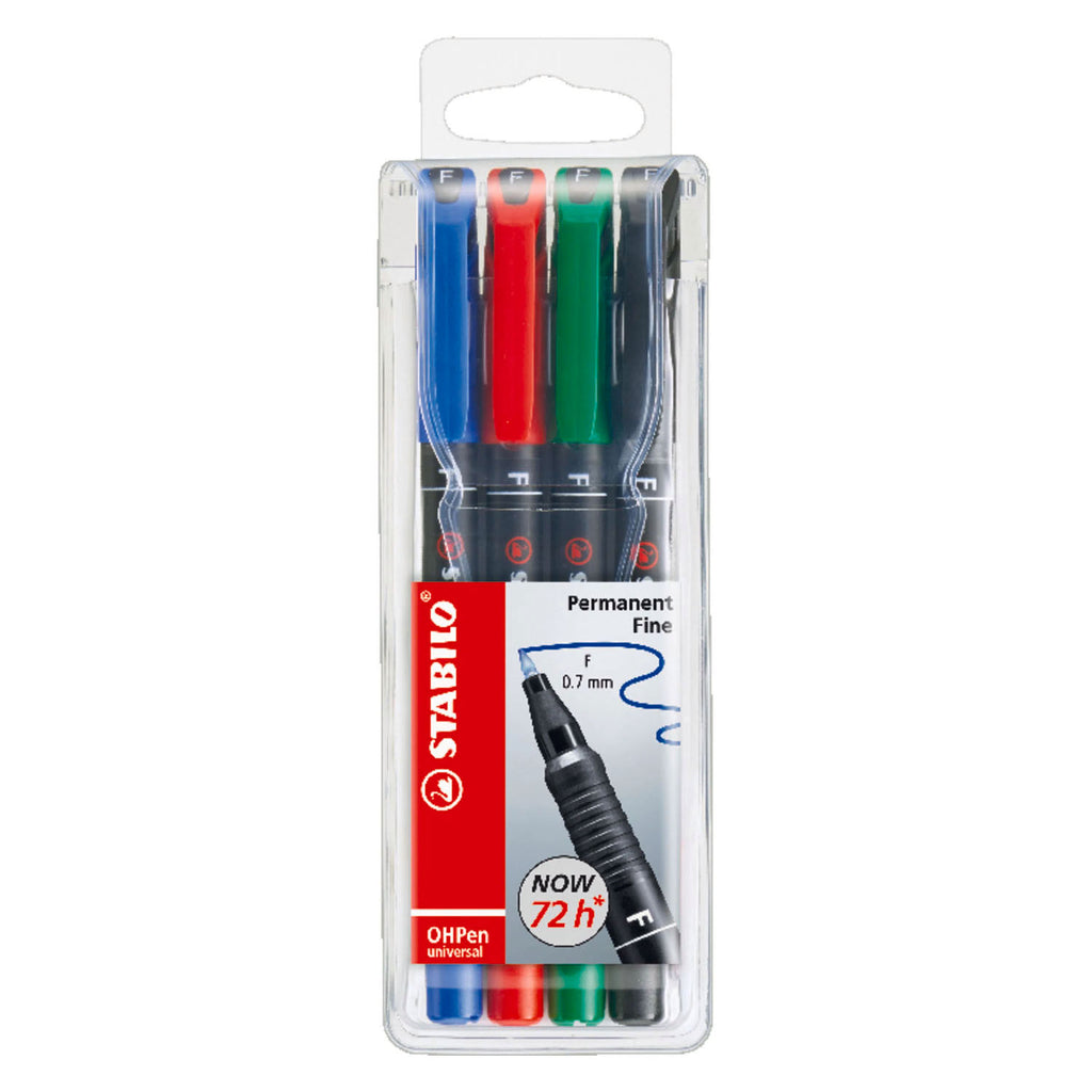 STABILO - STABILO ohpen fijn permanente marker in etui - 4dlg.