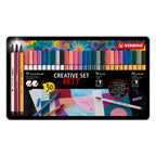 STABILO - STABILO arty creative set pen 68 stiften en point 88 fineliners in metalen etui - 30dlg.