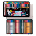 STABILO - STABILO arty creative set pen 68 stiften en point 88 fineliners in metalen etui - 30dlg.