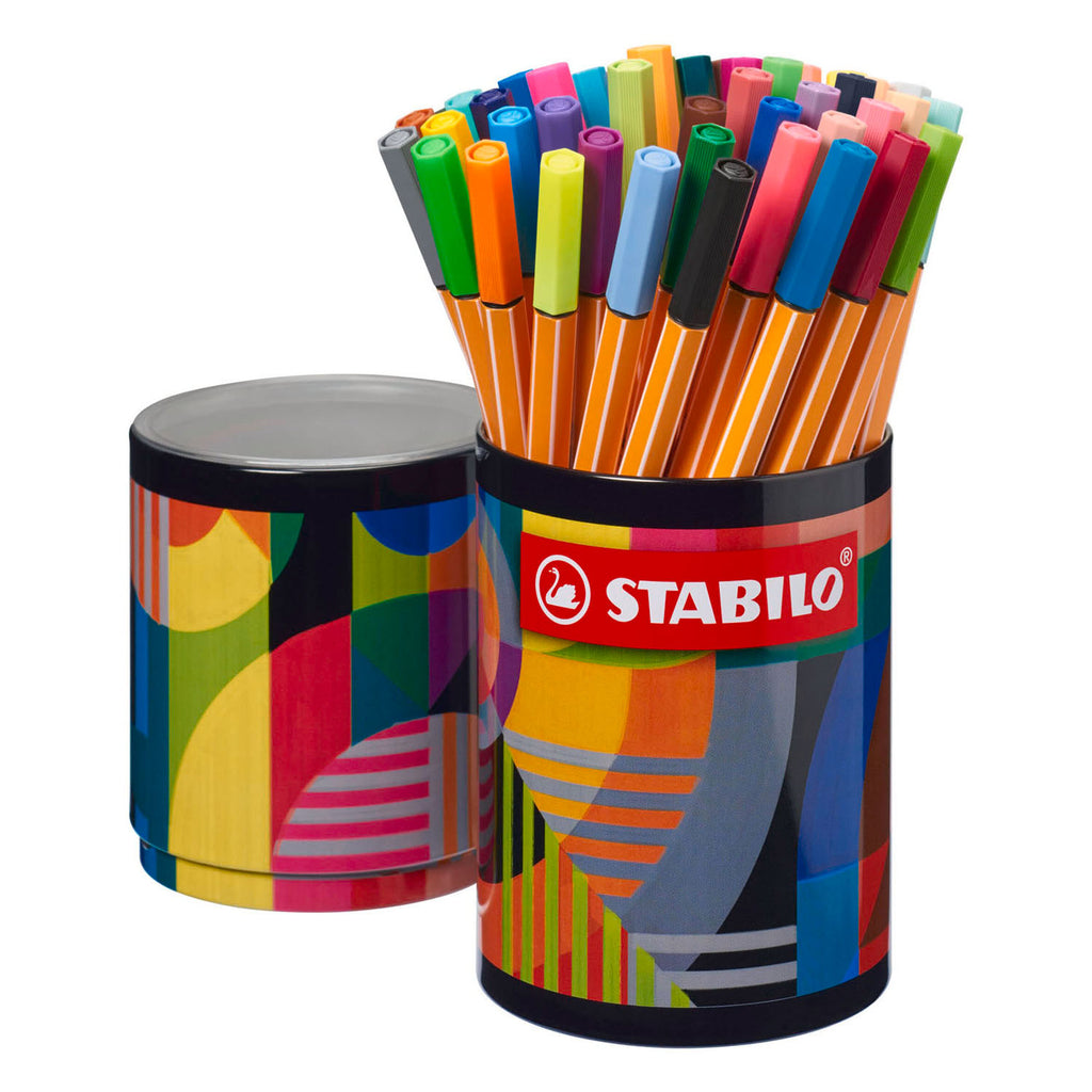 STABILO - STABILO point 88 arty fineliners in metalen rond etui - 45dlg.