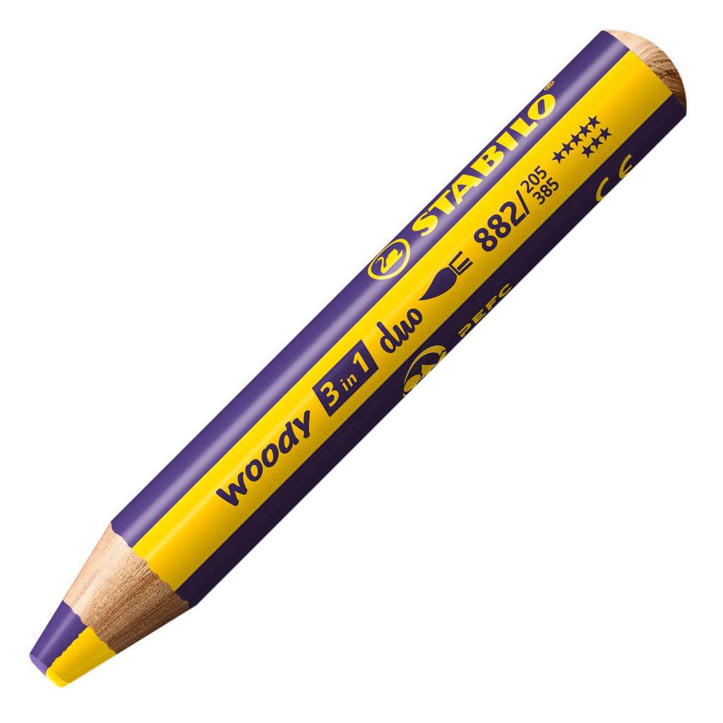 STABILO - STABILO woody 3in1 duo multitalent potloden - geel/violet