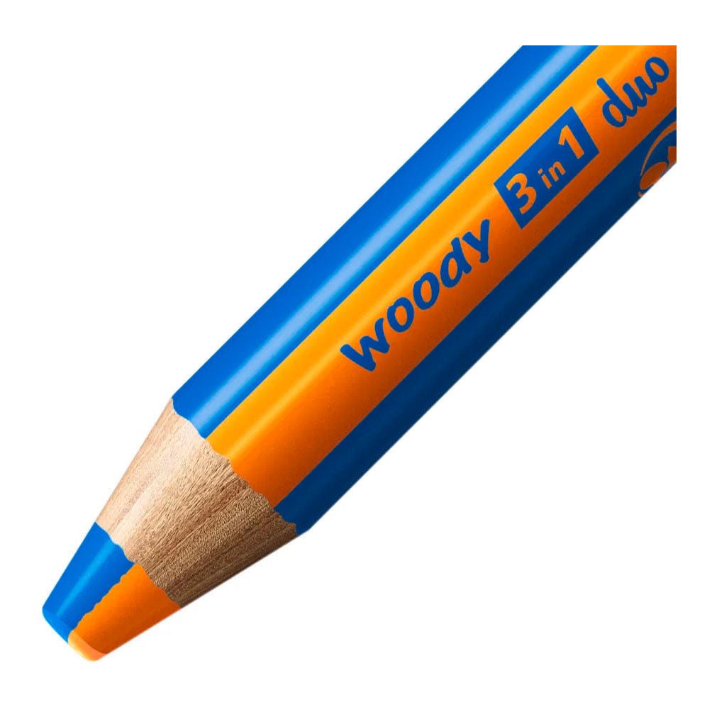 STABILO - STABILO woody 3in1 duo multitalent potloden - oranje/blauw