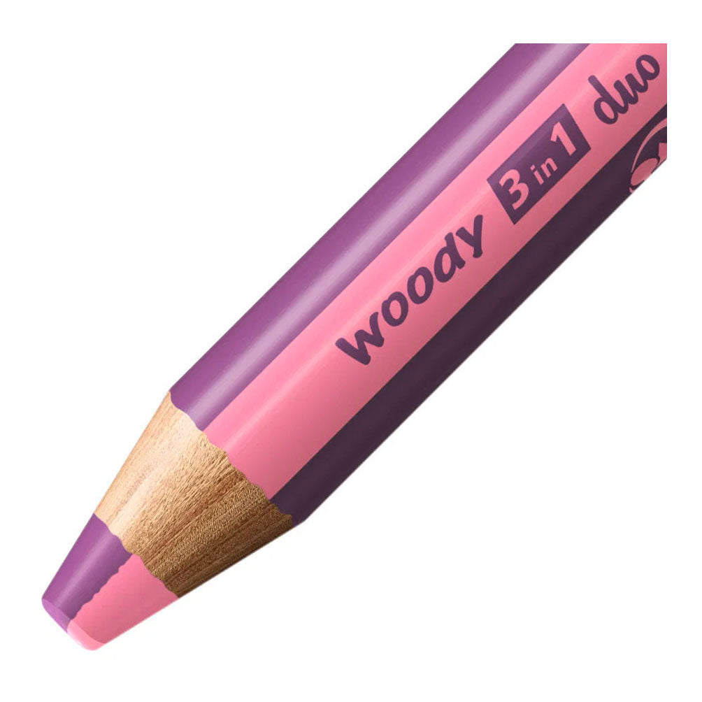 STABILO - STABILO woody 3in1 duo multitalent potloden - roze/lila
