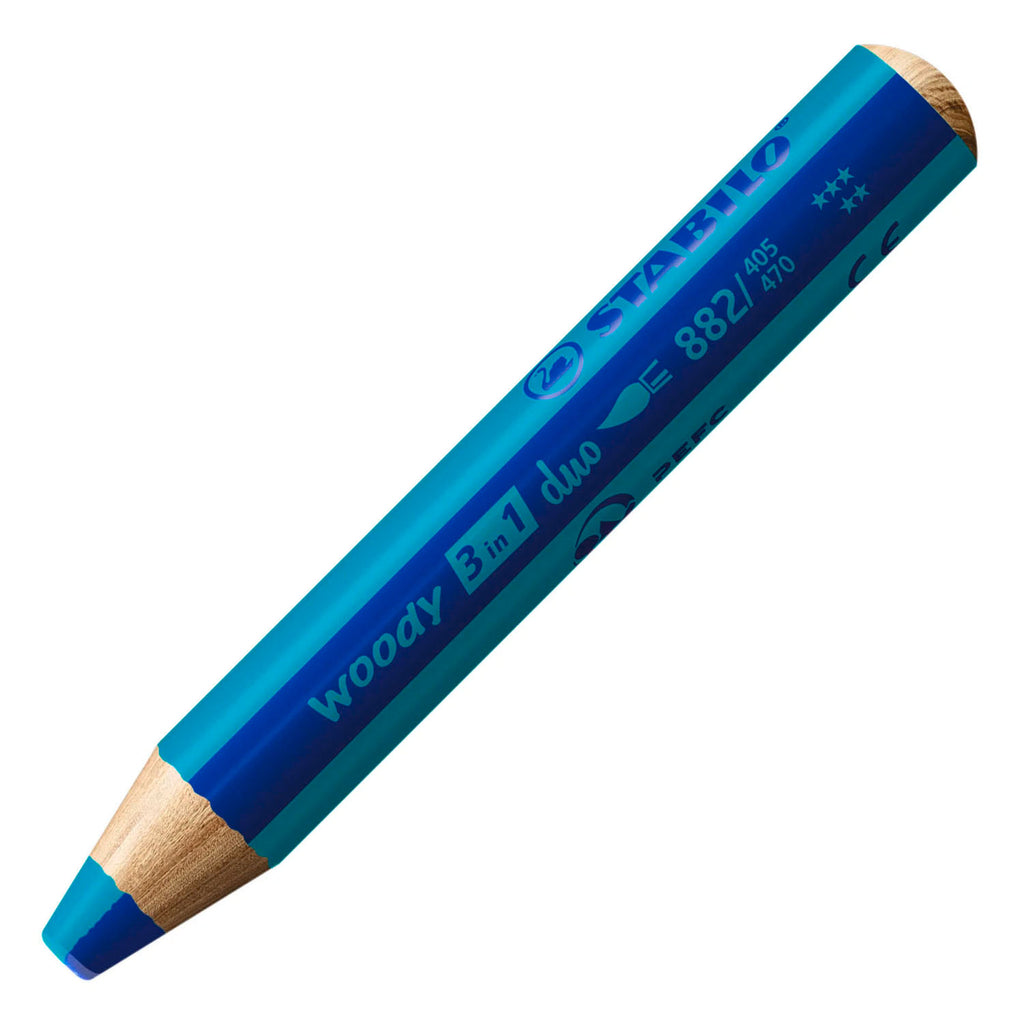 STABILO - STABILO woody 3in1 duo multitalent potloden - ultramarijn/turquoise