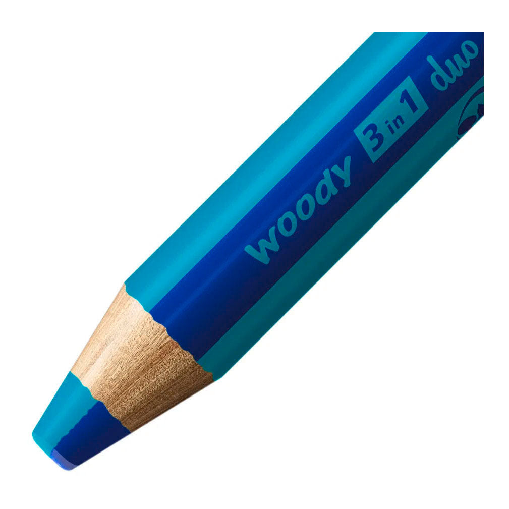 STABILO - STABILO woody 3in1 duo multitalent potloden - ultramarijn/turquoise