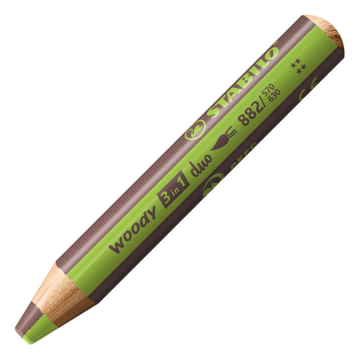 STABILO - STABILO woody 3in1 duo multitalent potloden - blad groen/bruin