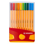 Stabilo point 88 colorparade fineliners oranje rood - 20dlg.