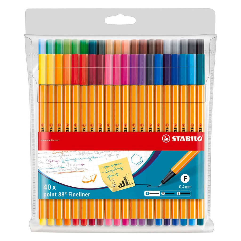 STABILO - STABILO point 88 fineliners in etui - 40dlg.
