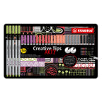 STABILO - STABILO creative tips arty pennen pastel kleuren in metalen etui - 30dlg.