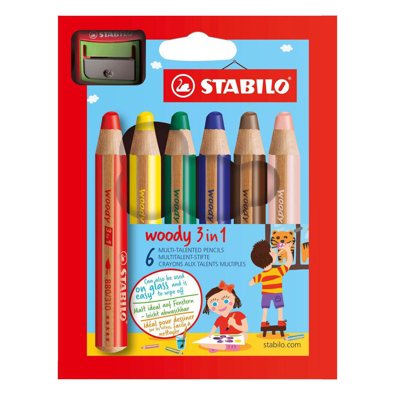 STABILO - STABILO woody 3in1 schoolverpakking kleurpotloden - 48dlg. met 2 puntenslijpers