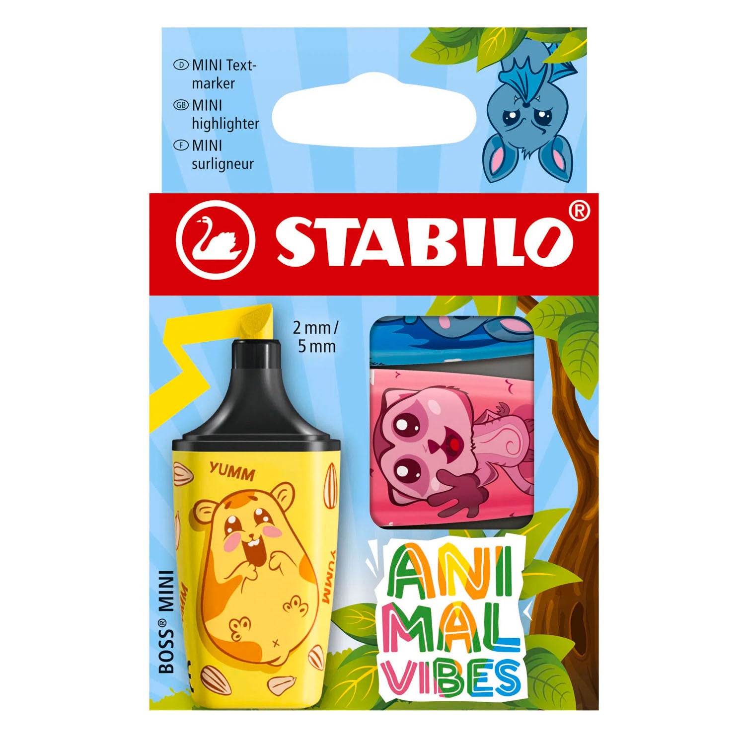 Stabilo animal vibes boss mini markeerstiften - 3dlg.