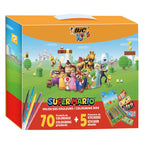 Bic kids super mario kleurkoffer, 70dlg.
