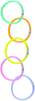 Eddy toys glow in the dark glow armband 5 stuks - glow armband met 5x connectors - glow armband voor donker - glow armband set assorti kleuren
