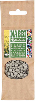 Nabbi biobeads strijkkralen grijs 1000 stuks